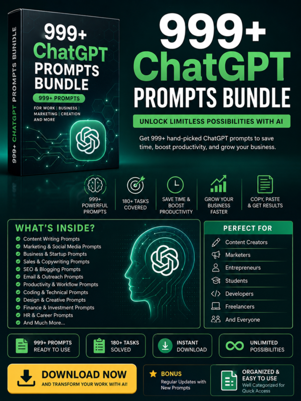 999+ ChatGPT Prompts Bundle