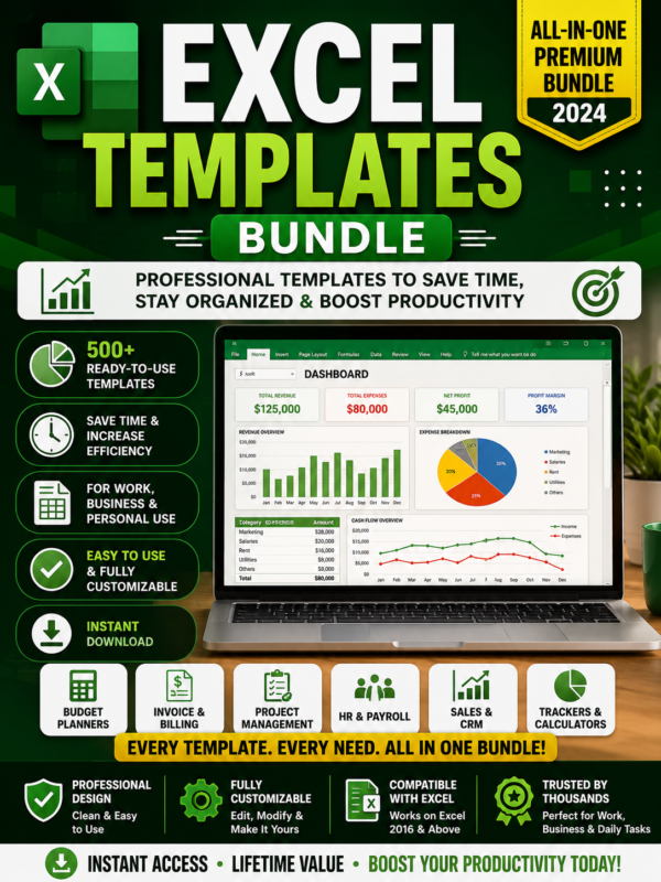 Excel Templates Bundle